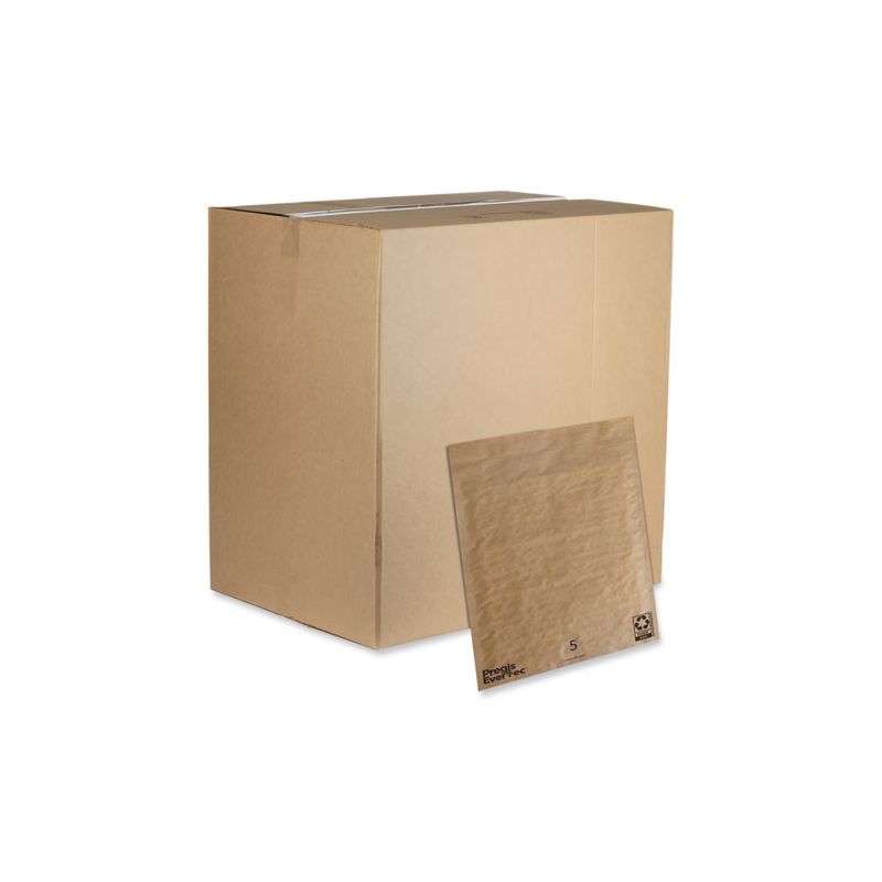Pregis EverTec Curbside Recyclable Padded Mailer, #5, Kraft Paper, Self-Adhesive Closure, 12 x 15, Brown, 100/Carton, 1 of 5