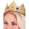 HalloweenCostumes.com   Women  Gold & Gems Ladies Pointed Crown Adjustable 3", Orange - 3 of 4