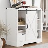 Heynemo Farmhouse Coffee Bar Cabinet with Storage, Sideboard Buffet Cabinet with Sliding Bar Door, for Dining Room Living Room Kitchen - 4 of 4