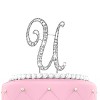 O'Creme Silver Rhinestone 'Letter U' Cake Topper - 2 of 3