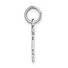 Black Bow Jewelry 14k White Gold, Hannah Collection, Mini Initial P Shamrock Key Charm - 2 of 4