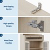 62" Pantry Cabinet - 6-Tier Freestanding Tall Cupboard Storage Unit with Glass Doors, 1 Drawer,2 Cabinets & 3 Open Shelves for Kitchen Dining Room - 4 of 4