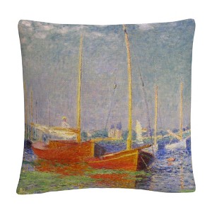 Claude Monet 16 X 16 Decorative Throw Pillow by Trademark Fine Art - 1 of 4