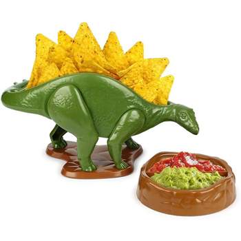 Funwares NACHOsaurus Sculpted Dinosaur Snack & Dip Bowl Set