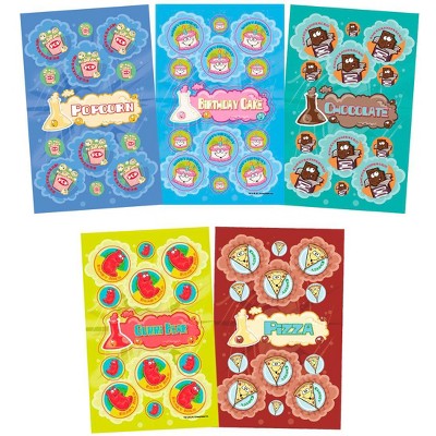 JFL Scratch N Sniff Stickers, Fun Foods, pk of 280