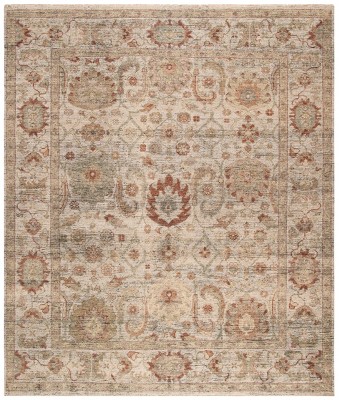 Ivory Geometric 9' x 12' Hand-Knotted Wool Area Rug