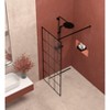NicBex 35"W x 72"H Shower Door Frameless Glass Shower Screen 1/4"(6mm) Tempered Glass with Grab Bars, Chrome - 3 of 4