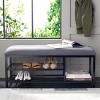 Milligan Open Shelf Bench With Cushion - BCH5003 - Safavieh - 3 of 4