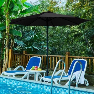HYLEORY Germar Market Umbrella, Size: 90" H x 120" W x 120" D - 1 of 3