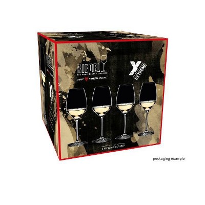 Clear Crystal Diamond-Shaped Riesling Wine Glass Set of 4
