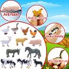 12-Piece Mini Farm Animal Figures Set, Plastic Educational Toys and Cake Toppers for Kids - 3 of 4
