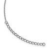 Black Bow Jewelry 1/6 Cttw White & Black Diamond 13mm Heart Necklace in Sterling Silver - 2 of 4