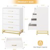 Modern 4-Drawer Dresser for Bedroom,Wide Drawer Chest of Drawers with Sturdy Handles,Classic Wooden Storage Dresser for Livingroom,Easy Assembly - 2 of 4
