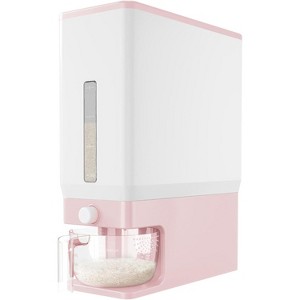 Rice Dispenser 25 Lbs(11.3kg), Rice Storage Container Sealed Moisture Proof with Measuring Cup for Kitchen Pantry Household, BPA-Free, 1 Pack - 1 of 4