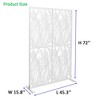 Lirago White Weatherproof Multi-functional Outdoor Screen-Laser-Cut Galvanized Steel Panel 74"Hx47.2"Wx15.74"D - 4 of 4