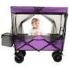 RISOKEYS Foldable Utility Cart,with Canopy & Mosquito Net,480Lbs Capacity with 7x4 All-Terrain Wheels,Adjustable Handle for Camping,Beach - 2 of 4