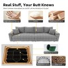 KTMBDW 102.4" Sofa Couch, Comfy Couches for Living Room, Plush Corduroy Sofas for Living Room, Tool-Free Setup Deep Seat Sofa - 4 of 4