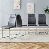 Set of 8 Faux Leather Dining Chairs with High Back and Chrome Legs,Modern Upholstered Chairs for Living Room-The Pop Home - 3 of 4