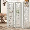 Lirago 68 in. Wood Outdoor Privacy Screens Garden Outdoor Fence 6 pieces White - 3 of 4