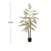 4Ft Tall Triple Fake Palm Tree in Pot Artificial Palm Tree UV Sun Resistant Tropical Floor Faux Plant for House Indoor Outdoor Office Living Room Bed - 3 of 4