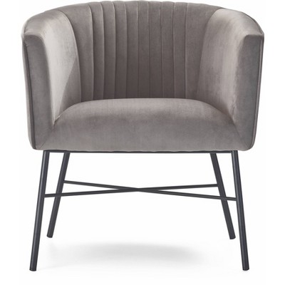 Leone Tufted Accent Chair Gray - Adore Decor