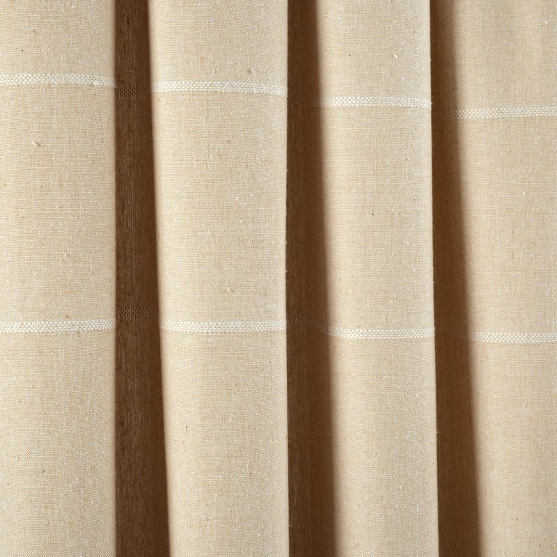 Set of 2 Farmhouse Boho Striped Woven Tassel Yarn Dyed Cotton Window Curtain Panels - Lush Décor, 4 of 10