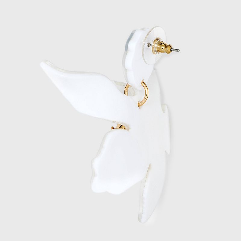 Flower Resin Earrings - A New Day&#8482; White, 4 of 10