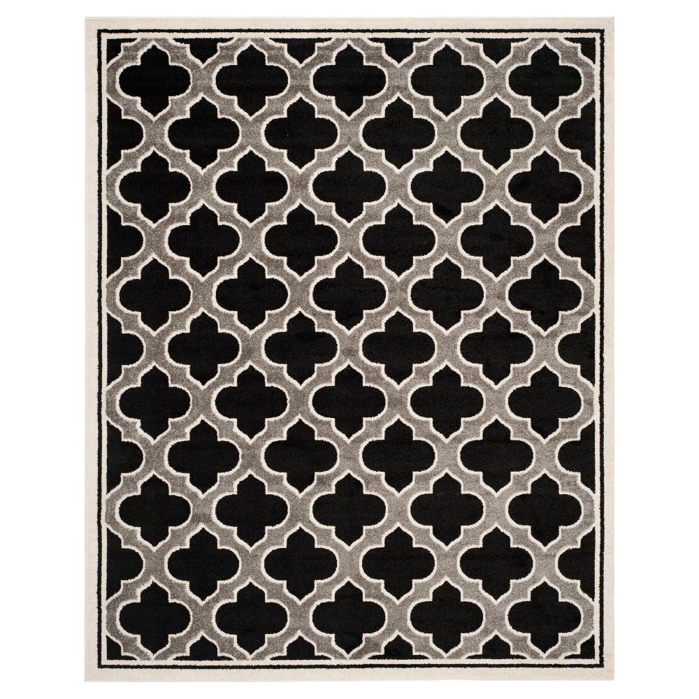 8'x10' Coco Loomed Rug Anthracite/Ivory - Safavieh