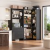 Besiost 57-In Corner Closet System Set with Wood Drawers, Freestanding Closet Organizer with Hanging Rods - 3 of 4