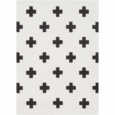Mark & Day Alisa 6'7"x9'6" Rectangle Woven Indoor Area Rugs Black: Modern Bohemian, Stain-Resistant, Indoor Use