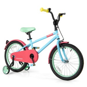 Infans 18" Kids Bike w/Adjustable Saddle Handlebar Removable Training Wheels Handbrake - 1 of 4
