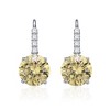 Sophisticated Basket-Set Drop Earrings Adorned with Vibrant Colored Cubic Zirconia for a Glamorous and Elegant Touch - 2 of 3