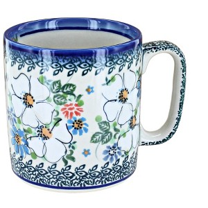 Blue Rose Polish Pottery K05 Galia Plain Coffee Mug - 1 of 2
