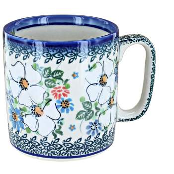 Blue Rose Polish Pottery K05 Galia Plain Coffee Mug
