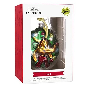 Hallmark Dr. Seuss How The Grinch Stole Christmas! Max in Wreath Blown Glass - 1 of 3