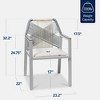Best Choice Products Set of 2 Indoor/Outdoor Aluminum Woven Rope Dining Chairs w/ Armrests - 2 of 4