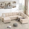 Modular Sectional Sofa, U/L-Shaped Couch w/ Removable Cover, Modern Convertible Deep Seat Sofa, Comfy Cloud Sleeper Sofa Couch for Living Room&Office - 4 of 4