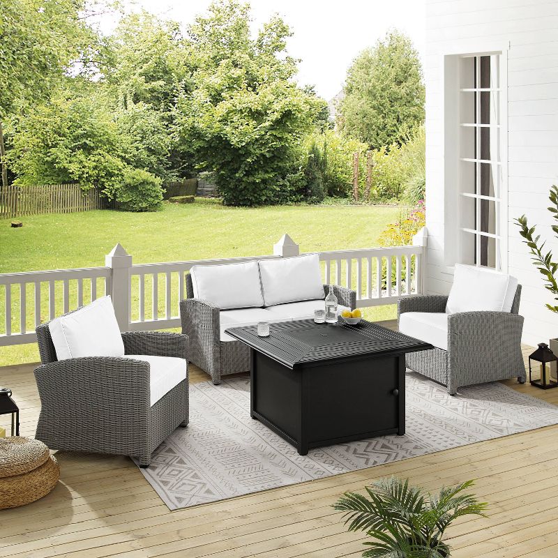 Bradenton 4pc Wicker Seating Set with Fire Table - Crosley
, 5 of 14