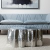 HomeRoots 37" Silver Aluminum Free Form Solid Coffee Table - 2 of 4