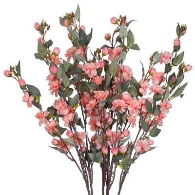 REGALWOVEN Silk Decor Wedding Artificial Rose Flower 35.4" 6 Pcs