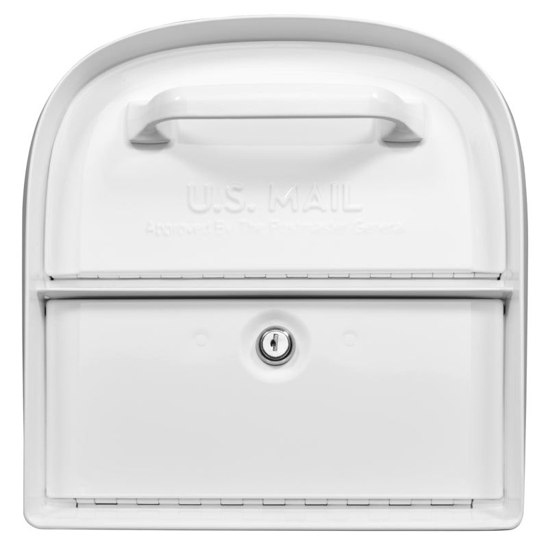 Architectural Mailboxes Oasis Galvanized Steel Post Mount White Mailbox, 3 of 7