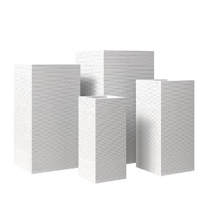 LeisureMod Basalt 4-Piece Fiberstone and MGO Clay Planter Set Tall Square Planter Pot for Indoor and Outdoor - 1 of 4