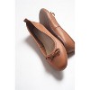 Florence - Cognac Brown Leather Ballerina Flats | Forever & Always Shoes - 3 of 4