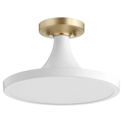 Quorum Lighting Bugle 1 - Light Flush Mount in  Studio White