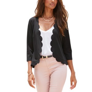 Women's Scallop Trim Blazer - LASCANA - 1 of 4