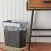 Okuna Outpost 5 Pack Medium Waste Baskets, Black Garbage Cans, Trash Can Kitchen (11.6 x 11.1 x 7.87 in) - 2 of 4