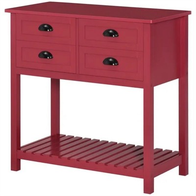 LunaLulinlk Kitchen Sideboard/ Storage cabinet/Coffee Bar Cabinet，Red
