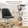 Lirago Gray Modern Fabric Armless Adjustable Swivel Office Desk Chair with Wheels, 20.40 x 22.80 x 29.30 inch - 3 of 4