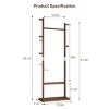 SEVOBAL Freestanding Coat Rack Solid Wood Hanger Durable Stylish Space Saving Stand for Bedroom Entryway Living Room, Brown, 26.65"*11"*64.2" - 3 of 4
