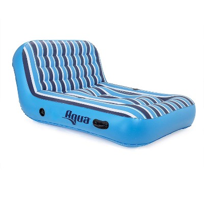 Aqua Heavy Duty Ultra Comfort Inflatable 2 Person Pool Float Recliner Lounger